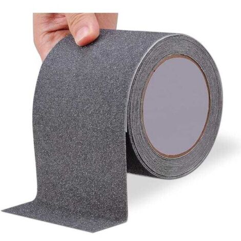 royaluxe - Ruban adhésif antidérapant très résistant pour escaliers, extérieur/intérieur, étanche, 10 cm x 5 m, rouleau antidérapant de sécurité pour marches d'e