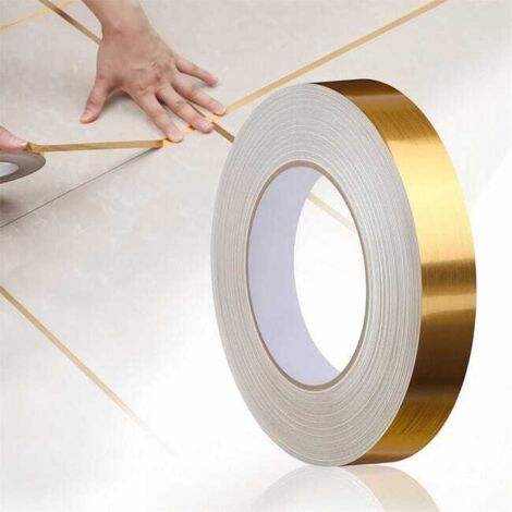 royaluxe - Ruban adhésif décoratif pour mur,50m,DIY,résistant à la moisissure,imperméable,résistant à l'usure,idéal pour la décoration,doré,3CM