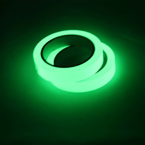 royaluxe - Ruban adhésif fluorescent volumes, étanche, amovible, brille dans le noir, pour escaliers, scène, chambre à coucher, garage – 3 cm x 3 m (lot de 2)