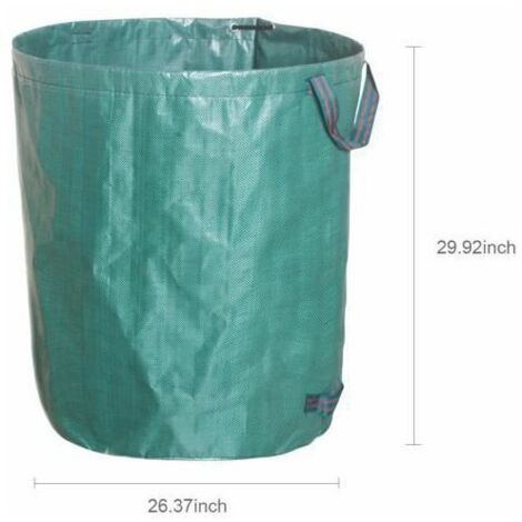 royaluxe - Sac de jardin, sac poubelle de jardin réutilisable robuste avec poignées pour pelouse, modèle 272L propreté