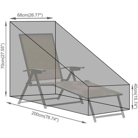 royaluxe - Sac léger de rangement pour coussins de meubles de jardin Sun Lounger Cover