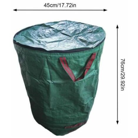 royaluxe - Sac poubelle de jardin de grande capacité, solide et durable, fabriqué en polypropylène étanche, type conteneur de 32 gallons Extérieur