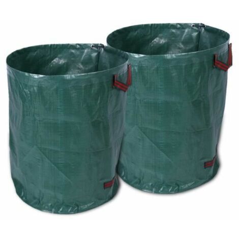 royaluxe - Sac poubelle jardin hauteur 76x 66 cm vert 2 pièces Extérieur