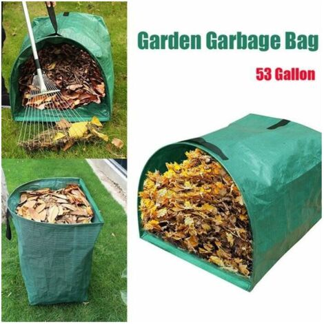 royaluxe - Sac poubelle vert Poubelle grande capacité de 53 gallons Extérieur