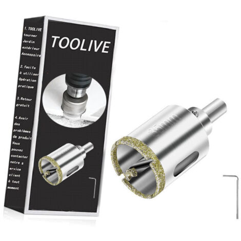 royaluxe -SCIE-CLOCHE DIAMANTÉE  35 mm,  Scie Cloche Carrelage avec Revêtement de Surface en Diamant pour Coupe de Verre, Carrelage, Céramique, Marbre, Calcaire