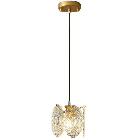 royaluxe -Suspension en verre clair 1 lampe Style japonais moderne Vintage suspension cuisine îlot grange chambre lampe décorative
