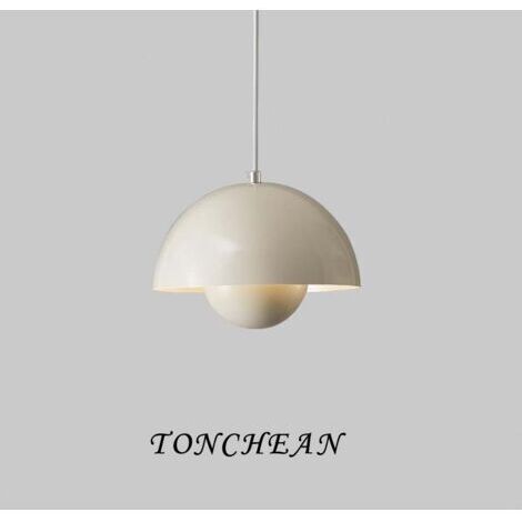 royaluxe -Suspension vintage en métal crème – Lustre réglable 150 cm – 1 x E27 ampoule incluse – Pour salle à manger, cuisine, salon, bar