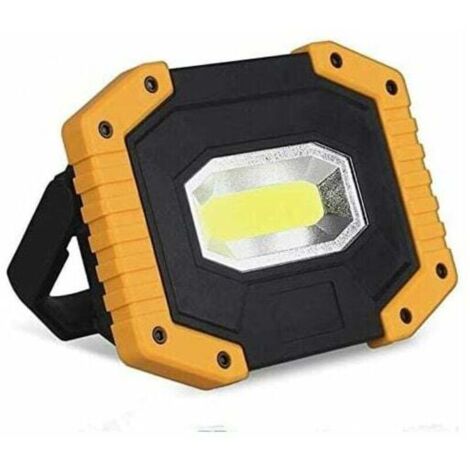 royaluxe -T-SUN 30W 2000LM Project LED Rechargeable Chantier de Construction Lampe de Travail 3 Modes Lanterne Portable USB Project LED pour Camping, Chantier de Construction, Garage, Atelier (1 Pack)