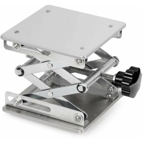royaluxe -Table Élévatrice de Laboratoire, Table de Levage Plate-Forme de Laboratoire en Acier Inoxydable, 150 x 150mm, Haut de Levage Extensible de 75 à 260mm, Poids de Support 10 KG