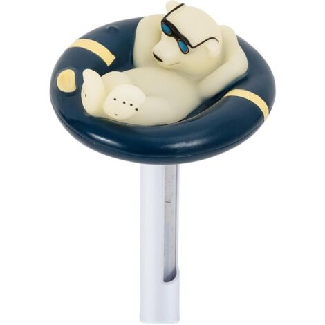 royaluxe -Thermomètre de piscine flottant facile à lire, thermomètre à eau ours polaire pour bain de glace avec ficelle, pour piscines extéries et intéries, spas, bains à remous et aquariums