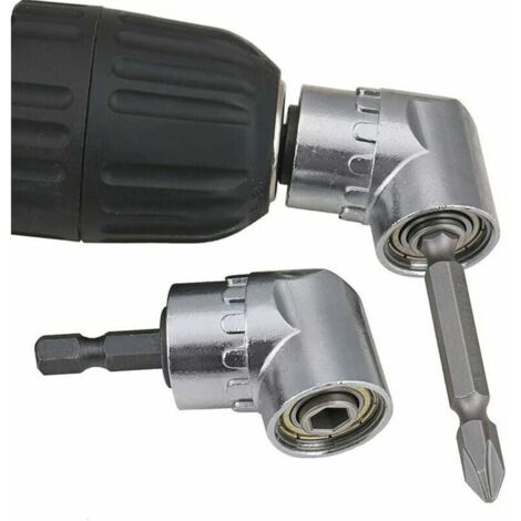 royaluxe -Tournevis Porte-Adaptateur 105 Degrés Perceuses à Angle Droit Pilote et Tournevis Adaptateur Renvoi d'angle pour Visseuse Hexagonal 1/4 '' Accessoires pour Tournevis, 6,35MM