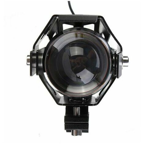 royaluxe - U5 125W 3000LM moto étanche phare LED haute puissance Spot Light Noir，