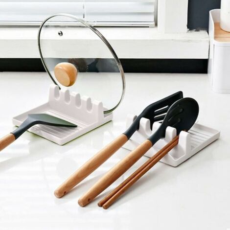 royaluxe - Ustensiles de cuisine repose cuisine et organisateur de rangement avec égouttoir fourchette porte-cuillère cuisine tapis antidérapant accessoires de cuisine