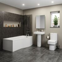 Royan P Bathroom Suite with Right Hand Bath
