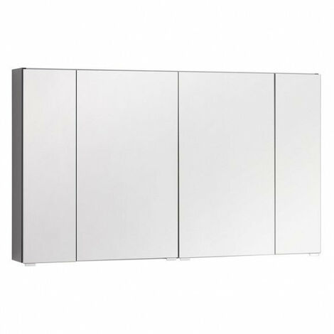 ROYO 123044 APOLO Camerino LED Con Espejo 4 Puertas 120 cm Gris Antracita Brillo - ref: 123044