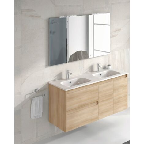 ROYO ALFA Conjunto Mueble de Baño Completo 120 cm Color Roble Nórdico - ref: C0074196