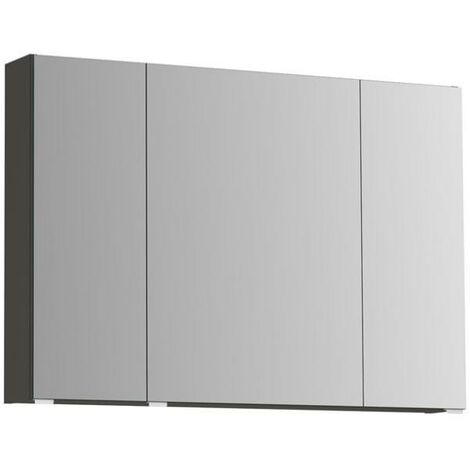 ROYO APOLO Camerino LED con Espejo 3 Puertas Gris Antracita Brillo - Medida: 80 CMS. - ref: 123040