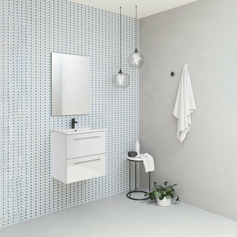 ROYO C0070878 STREET 50 Conjunto Mueble de Baño 2 Cajones Blanco Brillo - ref: C0070878