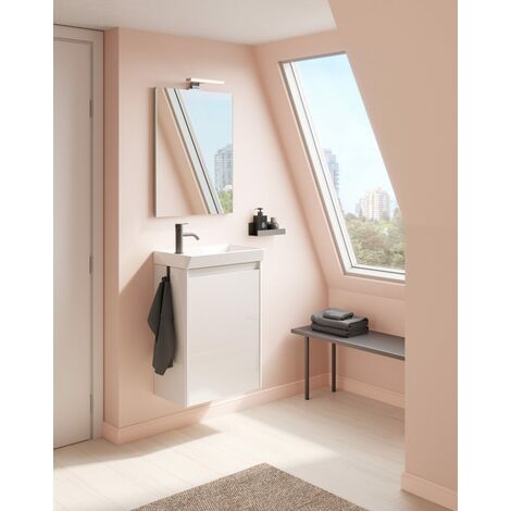 ROYO C0072007 ENJOY Conjunto Mueble de Baño Mini Completo 45 cm Blanco Brillo - ref: C0072007