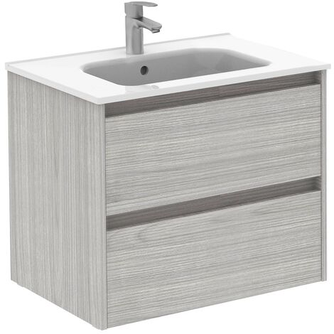 ROYO SANSA Mueble de Baño con Lavabo 2 Cajones Gris Arenado - Medida: 70 cms - ref: C0072484