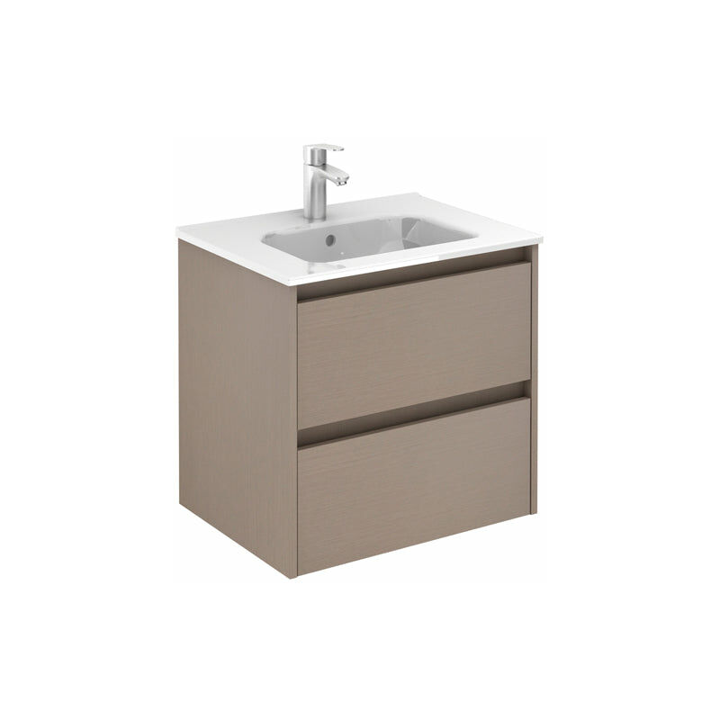 

Mobiliario Royo - ROYO SANSA Mueble+Lavabo 2 Cajones Fumé Arenado - Medida: 100 CMS