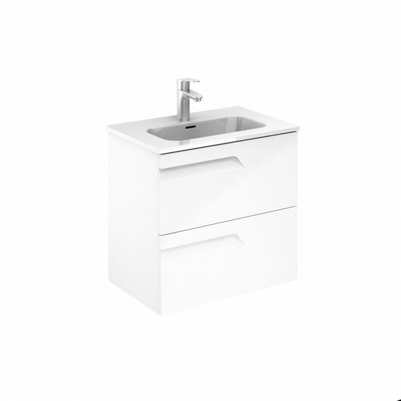 

Mueble de baño y espejo 2 cajones Vitale 60x38 Blanco - Royo