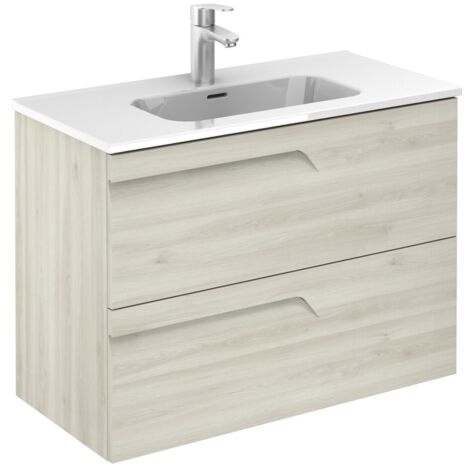 ROYO VITALE Mueble de Baño con Lavabo Fondo Reducido 3 Cajones Blanco Nature - Medida: 80 cms - ref: C0072382