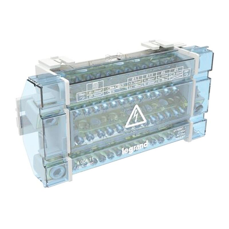 Bornier modulaire Bticino 160A 4 Pôles 15 trous 10 Modules 400411