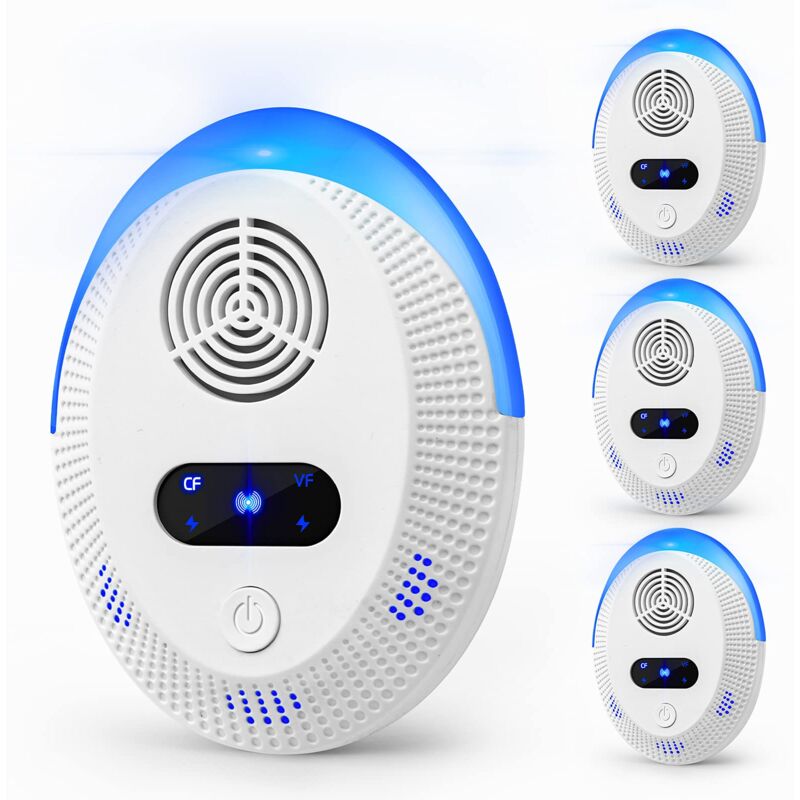 Qersta - Répulsif Insectes Ultrasons - Souris, Rongeurs - Cuisine Intérieure (4 pièces)