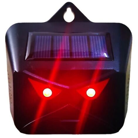 rpulsif Solaire Pour Oiseaux (noir), Lampe Anti-prdateurs - Rpulsif Anti-moustiques Renard De Jardin - Rpulsif Anti-moustiques Pour Animaux - Quip