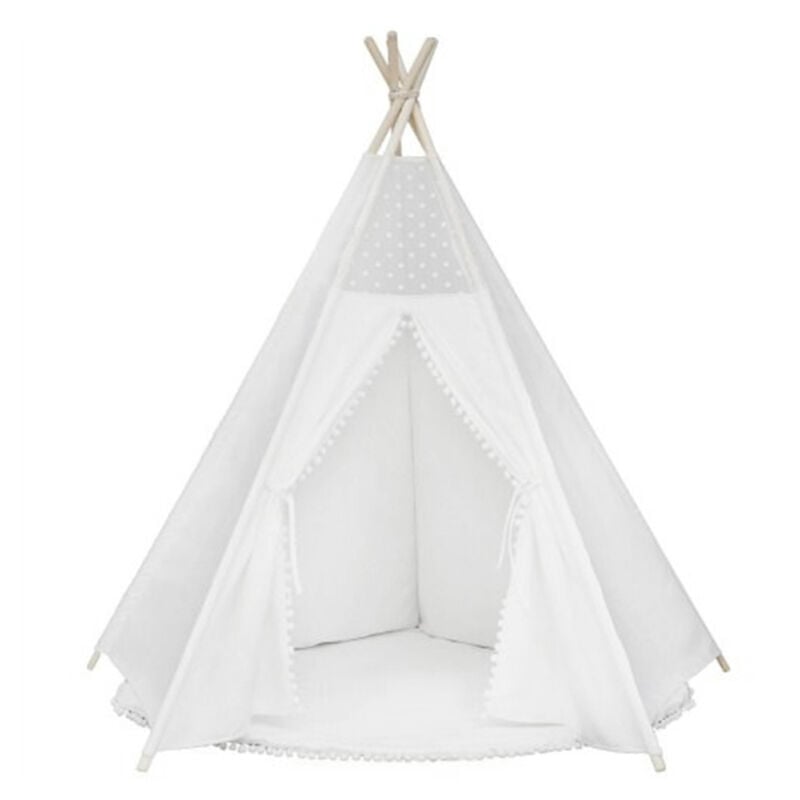 Erhope - lifcausal Tente tipi pliable pour enfants Cabane de jeu en toile coton 100% fille/garçon pour intérieur et extérieur