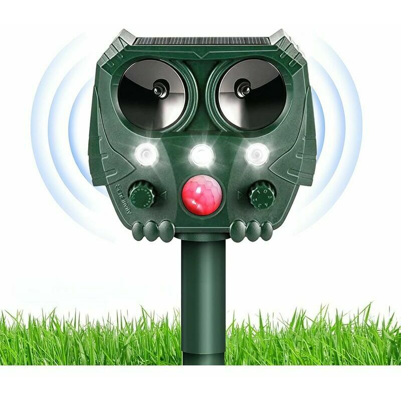 Briller - Répulsive Chat Solaire Ultrason Et Flash Anti Chats Pour Chats, Chiens, Oiseaux,Écureuils, Taupes, Rats, Gardez Votre Jardin à L'abri Du