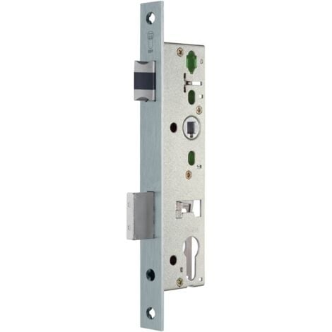 SACHSISCHE SCHLOSSFABRIK Rohrrahmen-Einsteckschloss PZW 24/25/92/8 mm DIN links / rechts Stahl matt chromatiert Riegelausschluss 21 mm 245 mm