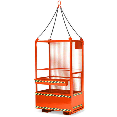 RR Industrietechnik Arbeitskorb Typ RAK-Kranbar 1200x800x2200mm RAL 2004 Reinorange