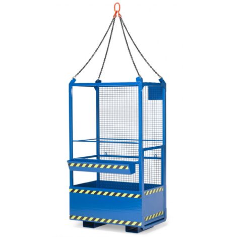 RR Industrietechnik Arbeitskorb Typ RAK-Kranbar 1200x800x2200mm RAL 5010 Enzianblau