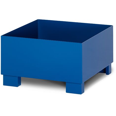 RR Industrietechnik Auffangwanne aus Stahl für 1x 200 Liter Fass ohne Gitterrost RAL 5010 enzianblau
