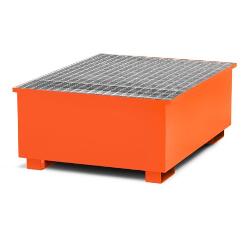 RR Industrietechnik Typ RTA-1 Auffangwannen für IBC aus Stahl mit Abfüllbereich RAL 2004 reinorange