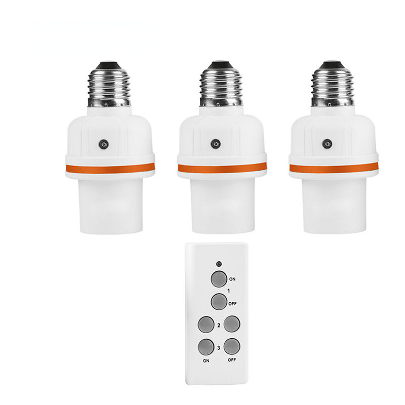 RS-6 Douille Connectée Ampoule Telecommande Culot E27,1 télécommande,3 douille de lampe