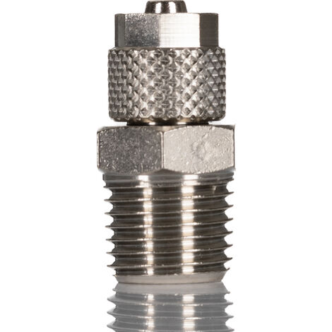 Rs Pro – Adaptateur droit fileté hydraulique R 1/8 Mâle – Enfichable 6 mm – Pack de 5 – Connexion fiable pour systèmes pneumatiques