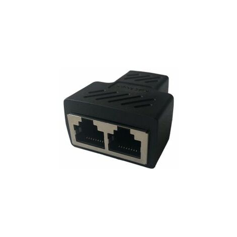 Rs Pro – Adaptateur répartiteur RJ45 femelle 2 ports blindés – Protection contre interférences – Câble courant faible pour réseau