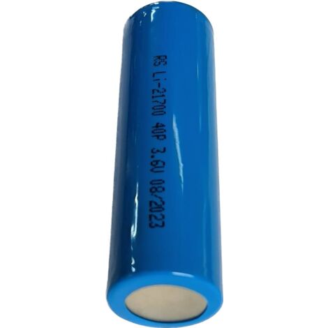 Rs Pro – Batterie lithium 3.6V 4Ah 21700 – Chimie Lithium-Ion – Température de fonctionnement -20 à +75°C – Pour applications exigeantes