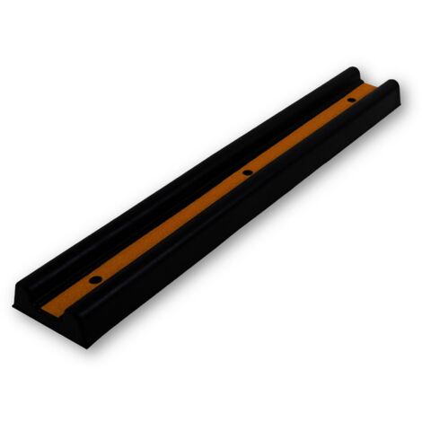 Rs Pro – Butoir de protection en caoutchouc noir/jaune – Longueur 1000mm – Protection efficace pour installations de mise à la terre