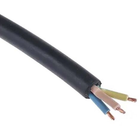 Rs Pro – Câble d'alimentation 4 conducteurs 0,75 mm² – Gaine CPE noir – Longueur 100 m – Courant 6 A – Tension 300/500 V