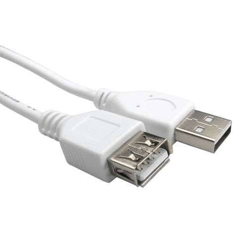 Rs Pro – Câble USB-A mâle vers USB-A femelle 120mm – Connectivité rapide et fiable – Pour transfert de données et charge – Compatible PC et périphériques