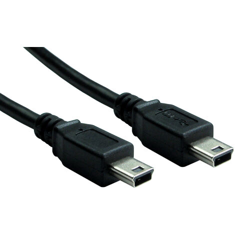 Rs Pro – Câble USB Mini B vers Mini A 1m – Connecteurs mâles – Pour transfert de données rapide – Compatible appareils numériques