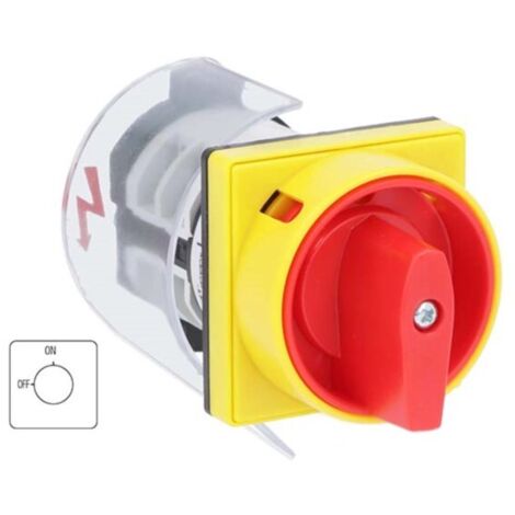 Rs Pro – Commutateur à cames 4 pôles 20A – Configuration 2 positions – Pour circuits électriques – Dimensions 48 x 48 mm