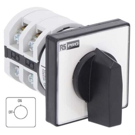 Rs Pro – Commutateur à cames 4 pôles 20A – Tension 690V – Pour circuits électriques 2 positions – Contrôle précis de l'alimentation