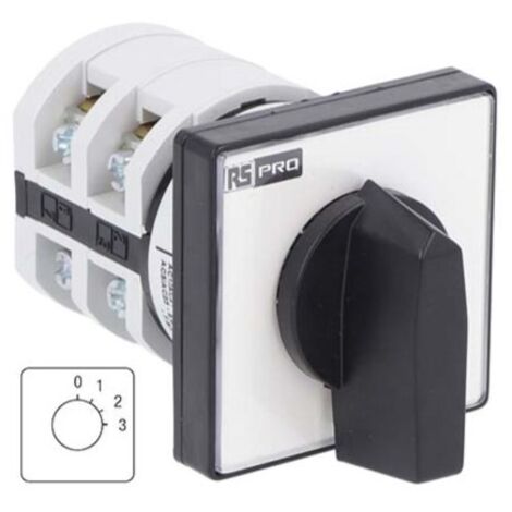 Rs Pro – Commutateur à cames 4 positions 1P 16A – Tension maximale 690V – Pour circuits électriques avec contrôle précis