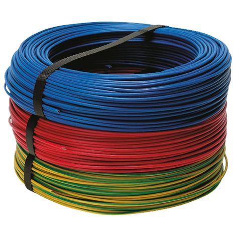 RS PRO Fil de câblage, section 6 mm², 1000 V Noir Cuivre, Maximum +70 °C, 100m ( Prix pour Bobine de 100 Mètres )