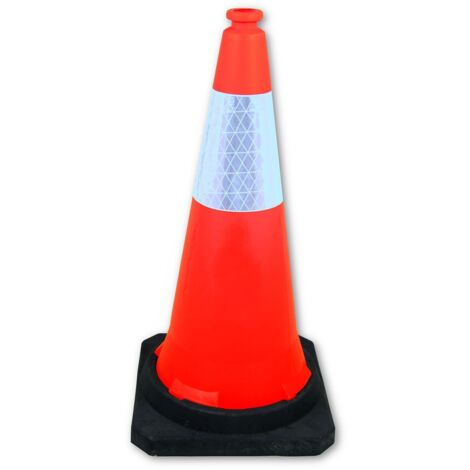 Rs Pro – Cône de signalisation orange 75 cm – Polyéthylène – Visible sur chantiers – Pondéré pour stabilité